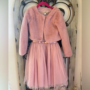 Pink Dress with shaw